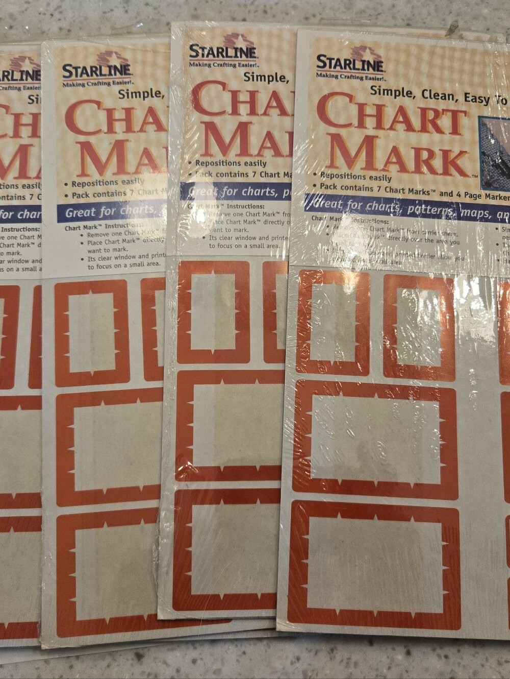 Chart Mark Repositionable Page Markers - Red
